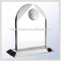 Promotion K9 Optical Crystal Arched Shape Corporate Awards With Personalized Logo Engraved